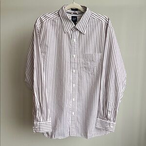 Gap Burgundy Striped Shirt (Fall 2004)